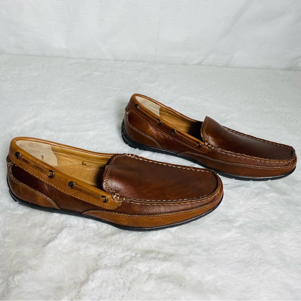 NWOT Bass Mens Walter Leather Casual Driver Loafer Shoe Size 8